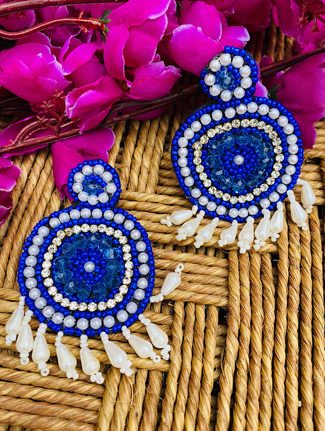 Tribal Handmade- Sparkle Blue Earings