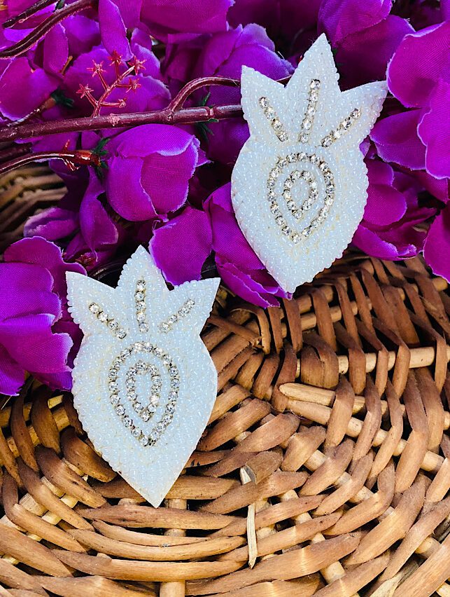 Tribal Handmade- White Pineapple Earings