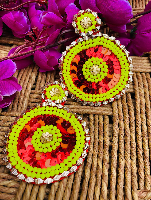 Tribal Handmade- Yellow Dazzle Earings