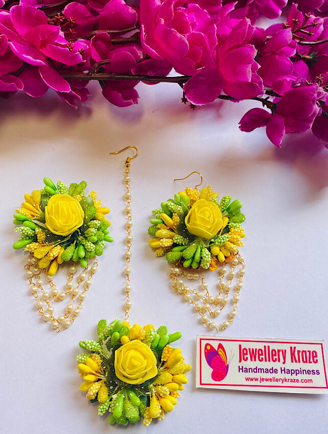 Shakuntala’s Floral – Floret Yellow Floral Earings Set