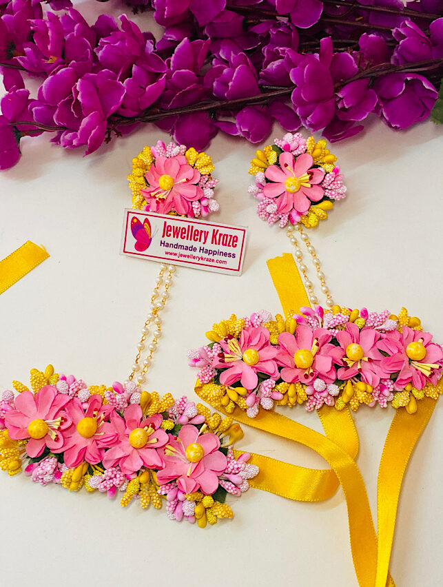 Shakuntala’s Floral – Radiance Pink Yellow Floral Hathphools