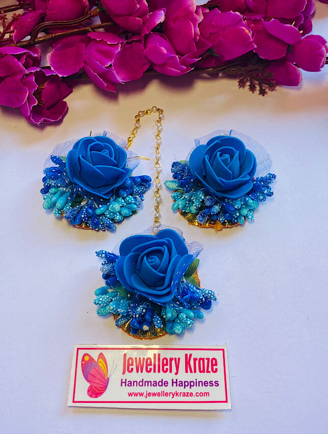 Shakuntala’s Floral – Blushing Blue Earings Sets