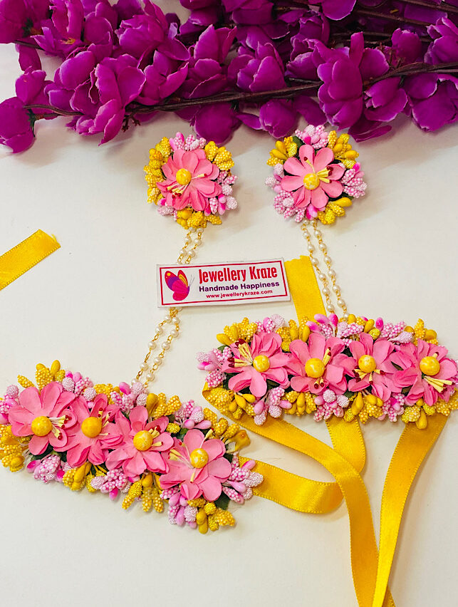 Shakuntala’s Floral – Radiance Pink Yellow Floral Hathphools