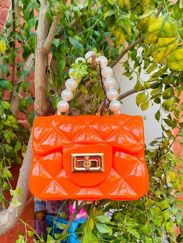 Stylish Bags – Mini Jelly Purse and Hand Bag Orange