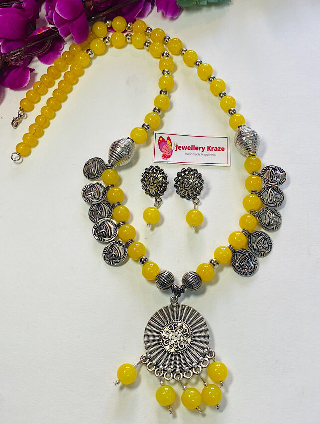 Tribal Handmade – Bold Yellow Necklace Set