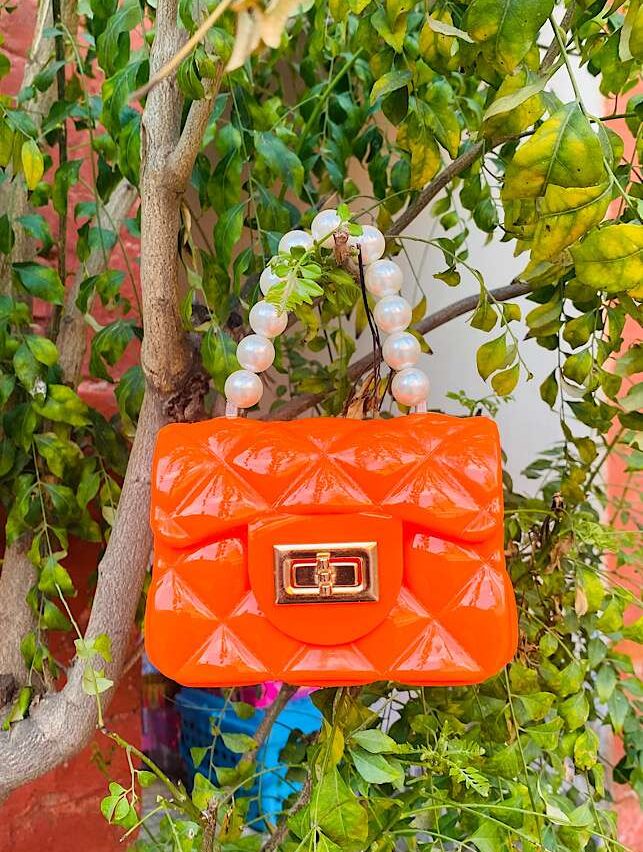 Stylish Bags – Mini Jelly Purse and Hand Bag Orange