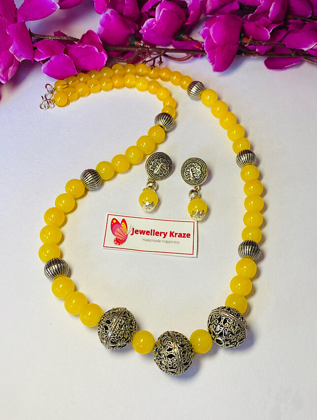 Tribal Handmade – Pretty Yellow Necklace Set