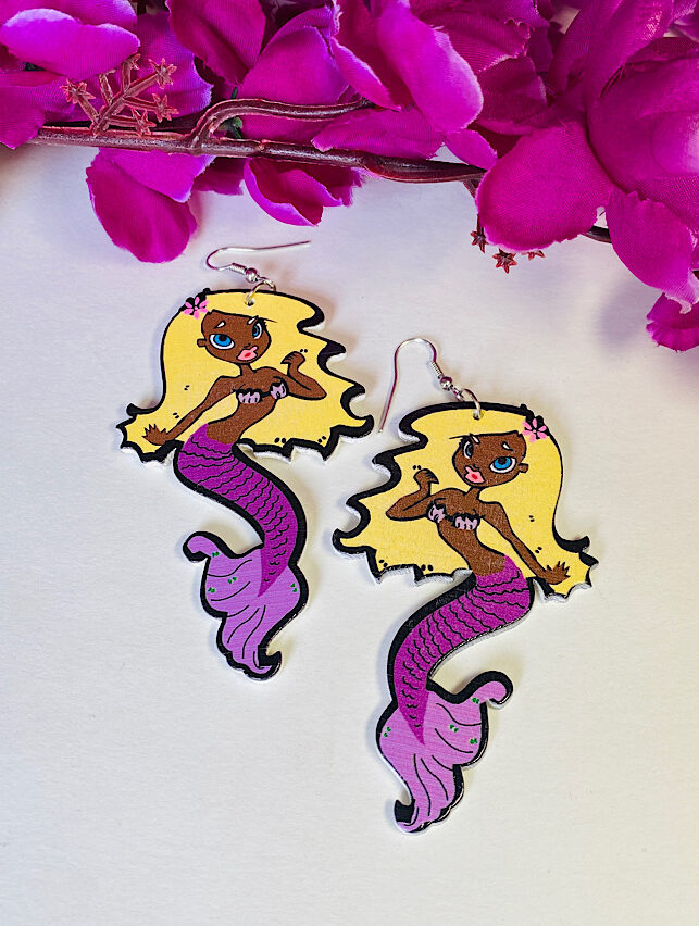 Funky Fashion – Yellow Hair Mermaid Earings
