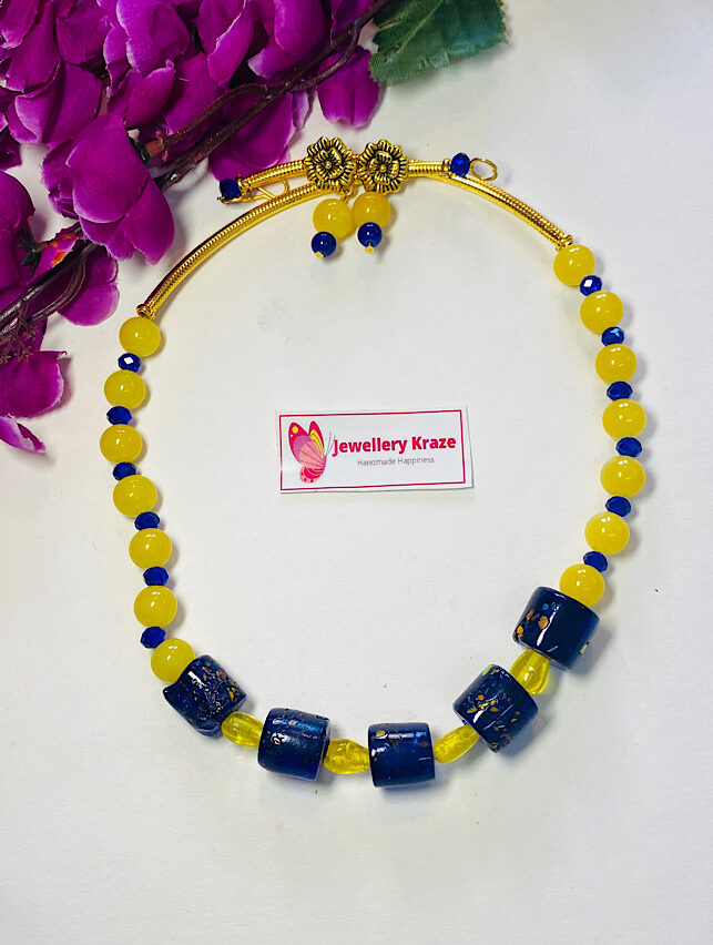 Tribal Handmade- Huge Blue Necklace Set