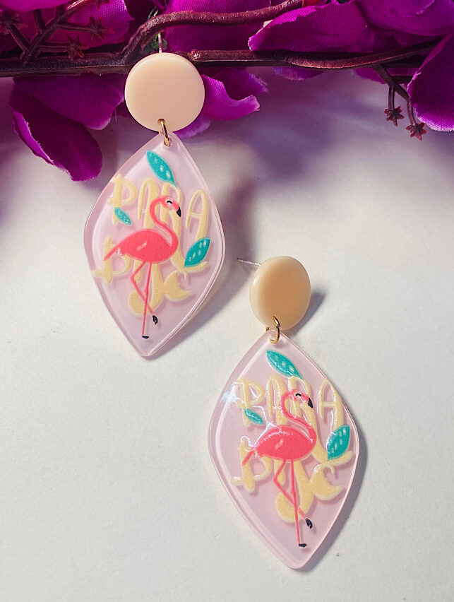 Funky Fashion – Pastel Flamingo Earings