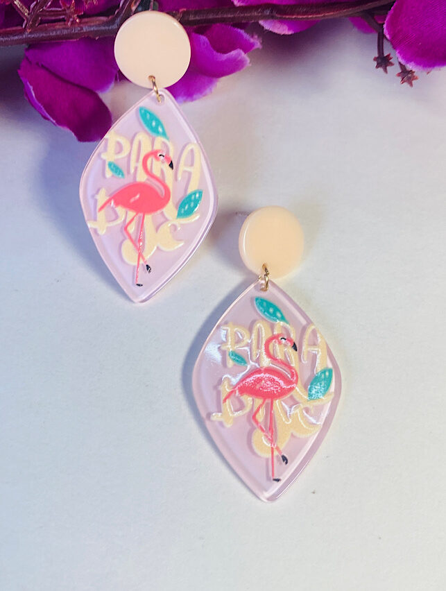 Funky Fashion – Pastel Flamingo Earings