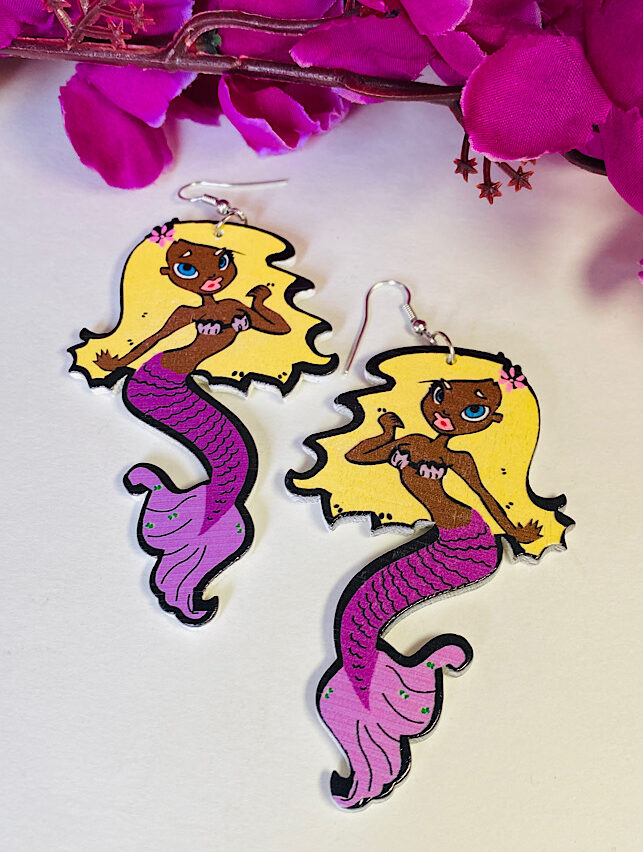 Funky Fashion – Yellow Hair Mermaid Earings