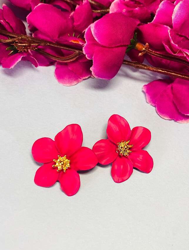 Funky Fashion – Floral Clay Earings Pink
