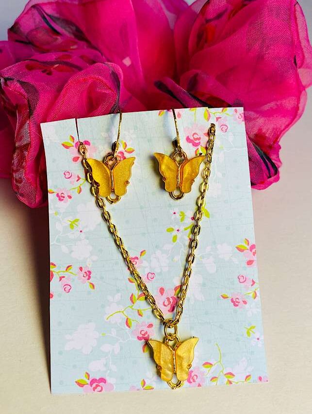 Funky Fashion – Cute Butterfly Set(Yellow)