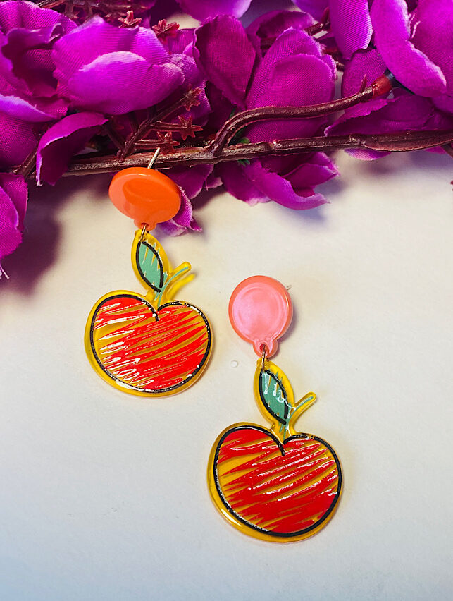 Funky Fashion – Red Apple Earings