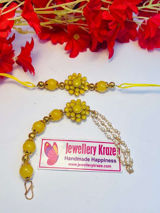 Floral Chickoo – Couple Rakhi