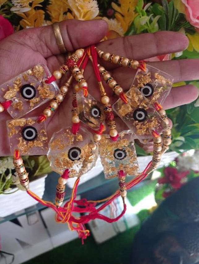 Resin Evil Eye Rakhi