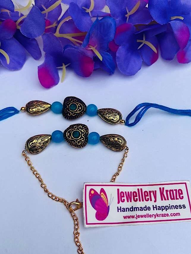 Victorian Beads – Couple Rakhi