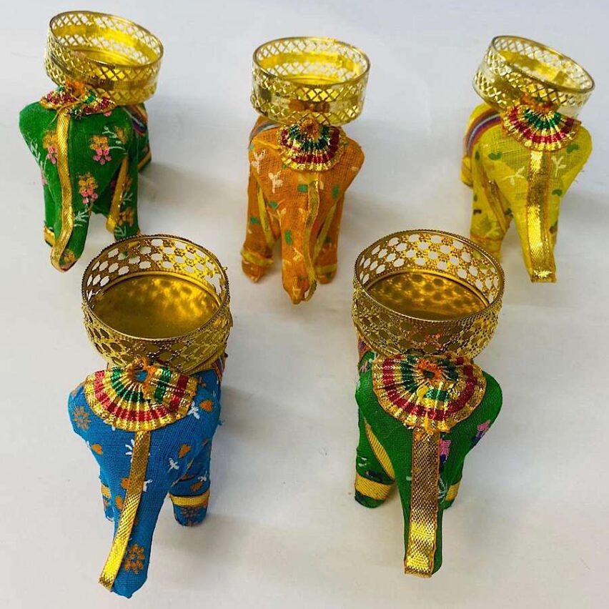 Elephant Candle Holder – Set of 5