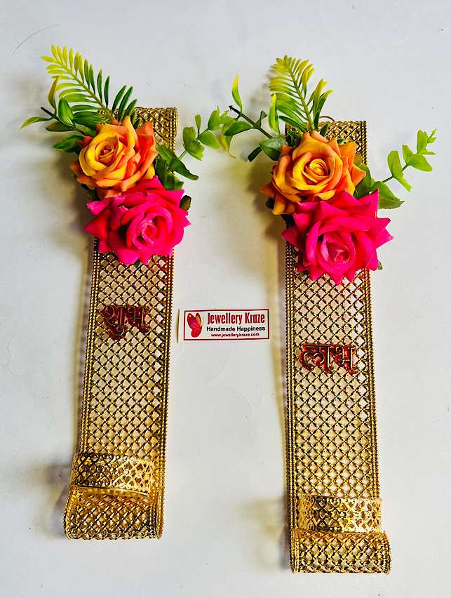 Roses Subh Labh Stand – Pair