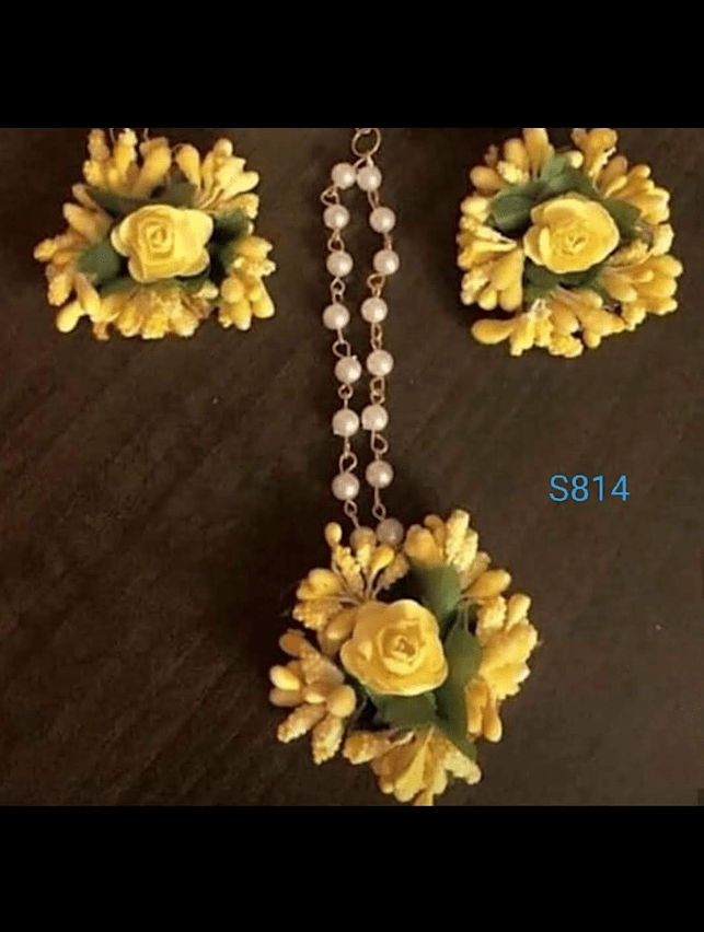 Shakuntala’s Floral – Yellow Earings Set